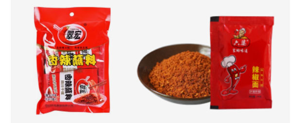 火锅蘸料包装机包装样品